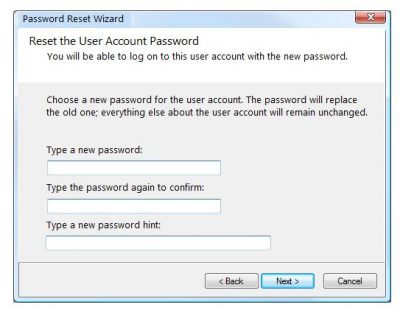 Memasukkan password baru